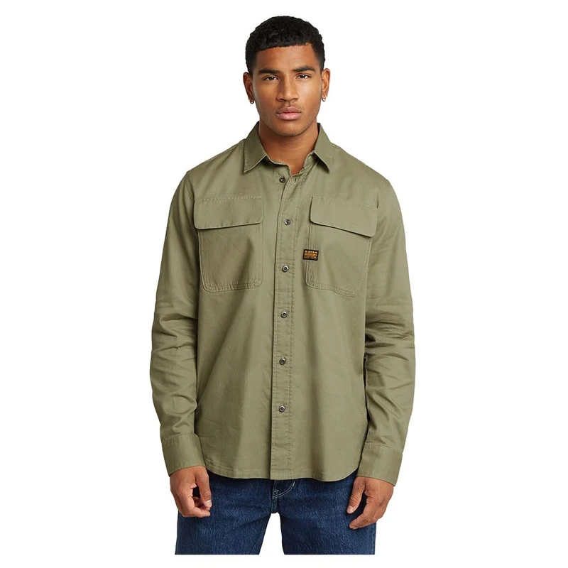 G-Star Men's CPO Regular Shirt , Green (ensis green D23583-D913-6057), L