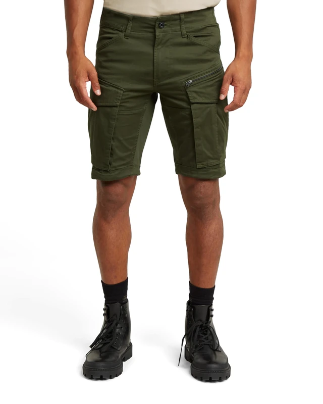 G-Star Men's Rovic Zip Regular Shorts, Green (dk bronze green D26214-5126-6059), 34