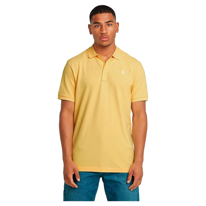 G-Star Men's Dunda Slim Polo , Yellow (lt buff yellow D11595-5864-3910), S