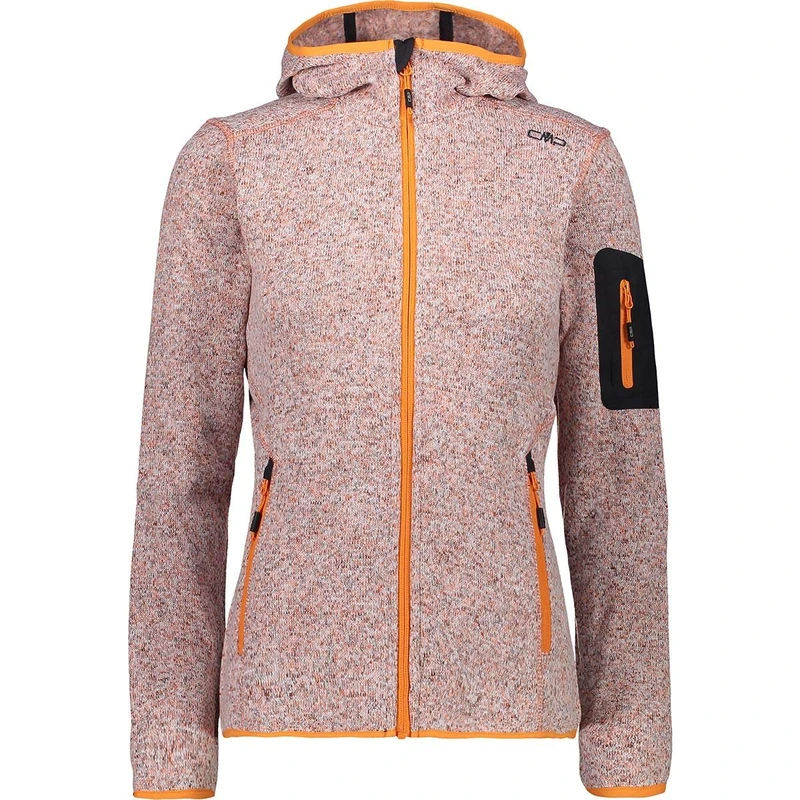 CMP - Woman Jacket, Red Fluo-Anthracite, 48