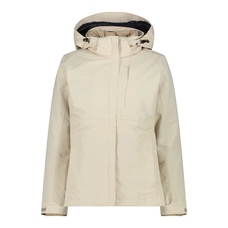CMP - Woman Jacket Zip Hood Detachble Inn.Jacket, Cream, 46