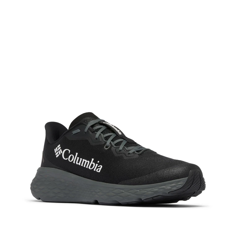 Columbia Men's Konos Featherweight Running Shoe, Black/White, 8.5 Wide