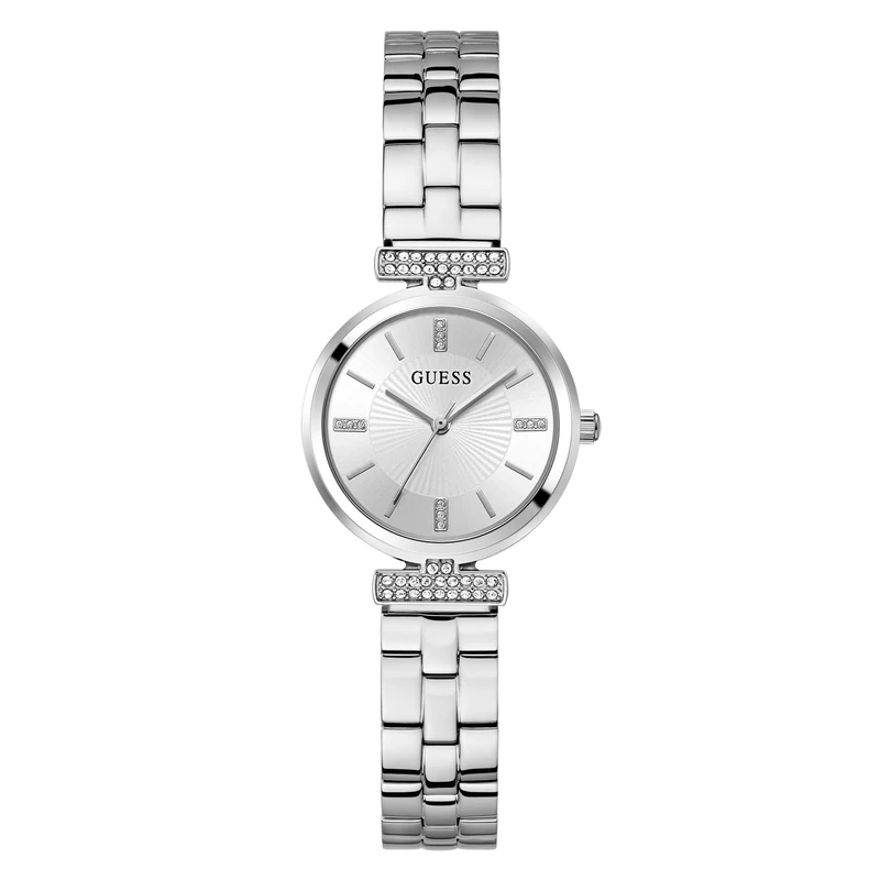 GUESS Women Analogue Watch Array - Silver Stainless Steel