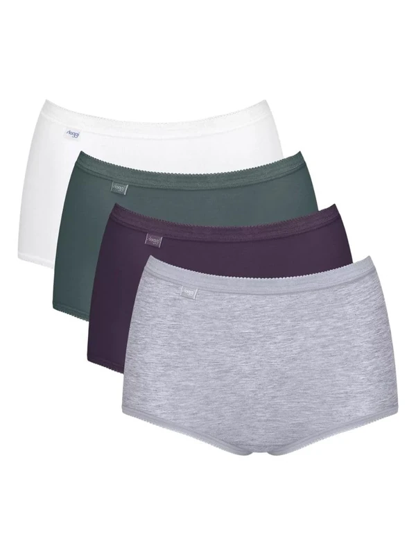 Basic+ Maxi Briefs (3 Pack) White/Green/Purple/Grey White 2XL - 18