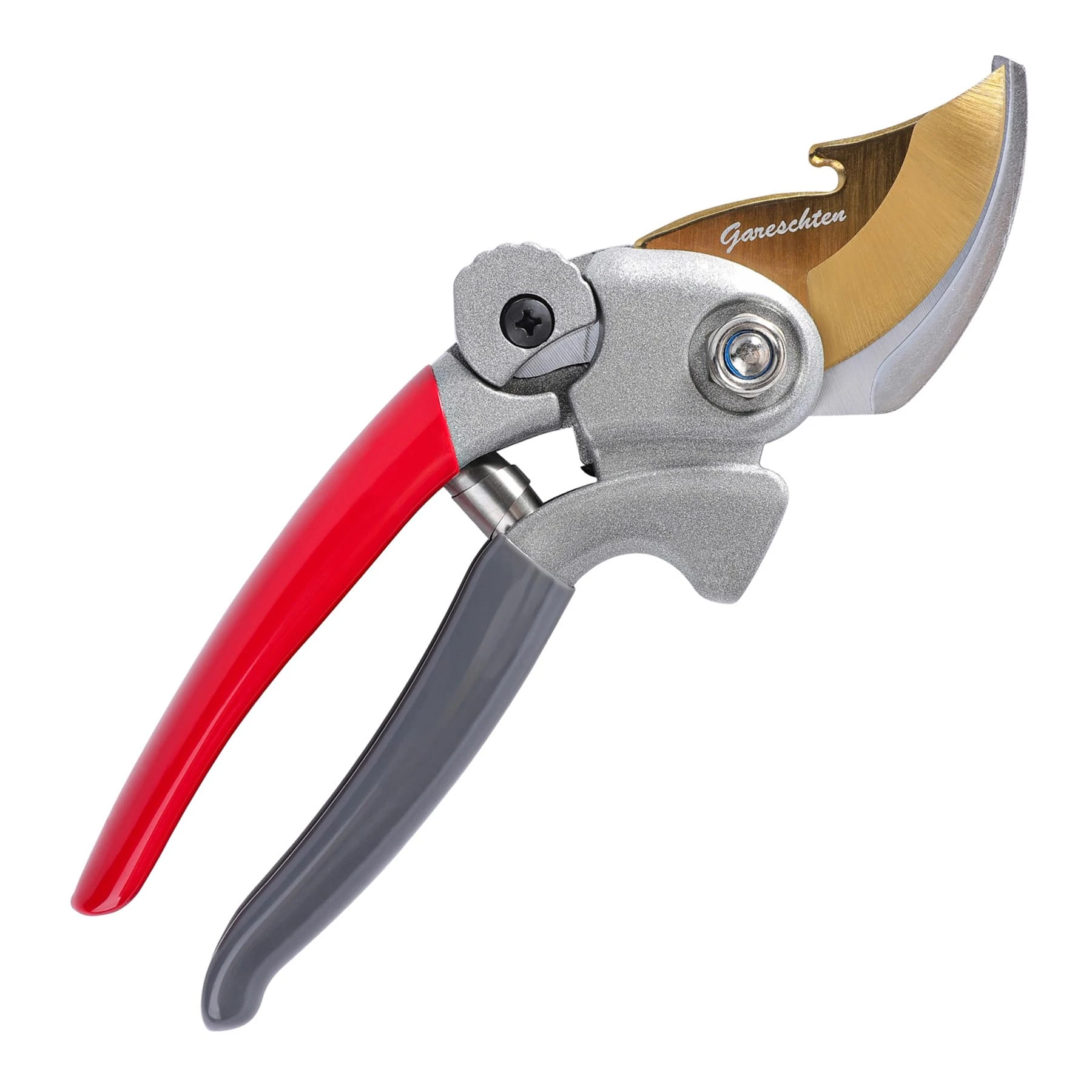 Gareschten 8.3" Garden Secateurs Heavy Duty, Bypass Pruners with Distinctive Safety Lock, Premium Titanium Coated SK5 Blade, Non-Slip Handles, Clean Cut Pruning Shears, Garden Tool (Red)