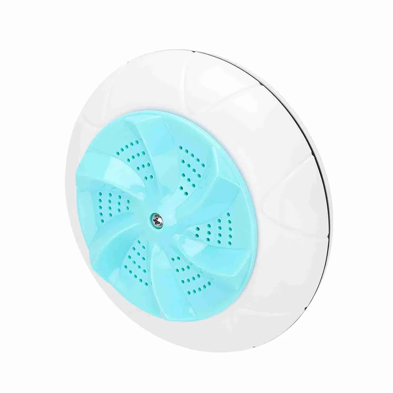 Mini Portable Ultrasound Turbo Washer Laundry for Travel Children (Green)