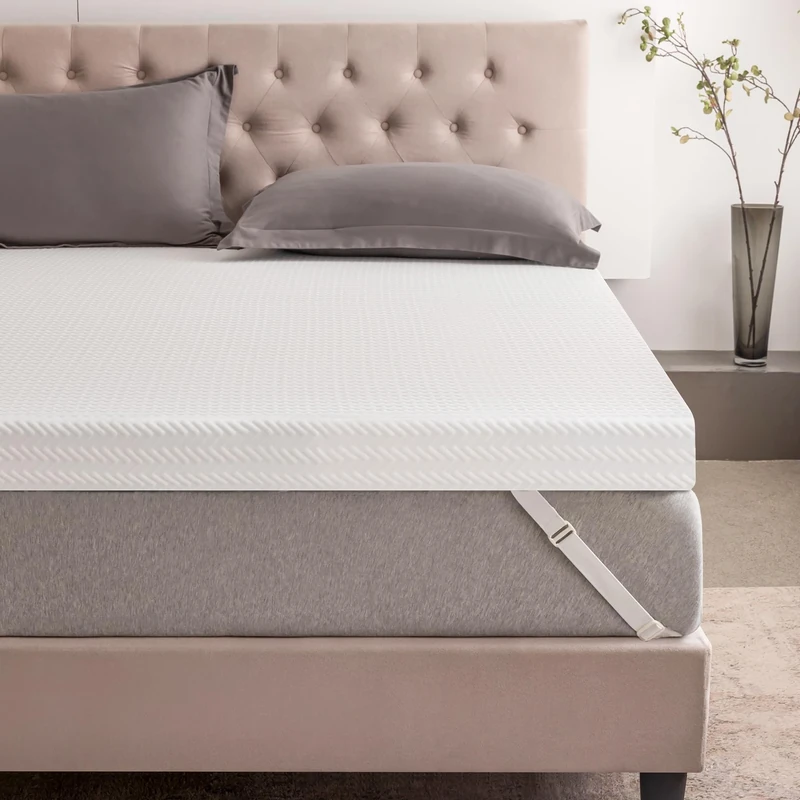 AMICLIBER 3 Inch Queen Gel Memory Foam Mattress Topper, Cooling Bed Topper with Removable Cover, Soft & Pain Relief & Breathable, CertiPUR-US & Oeko-Tex Certified