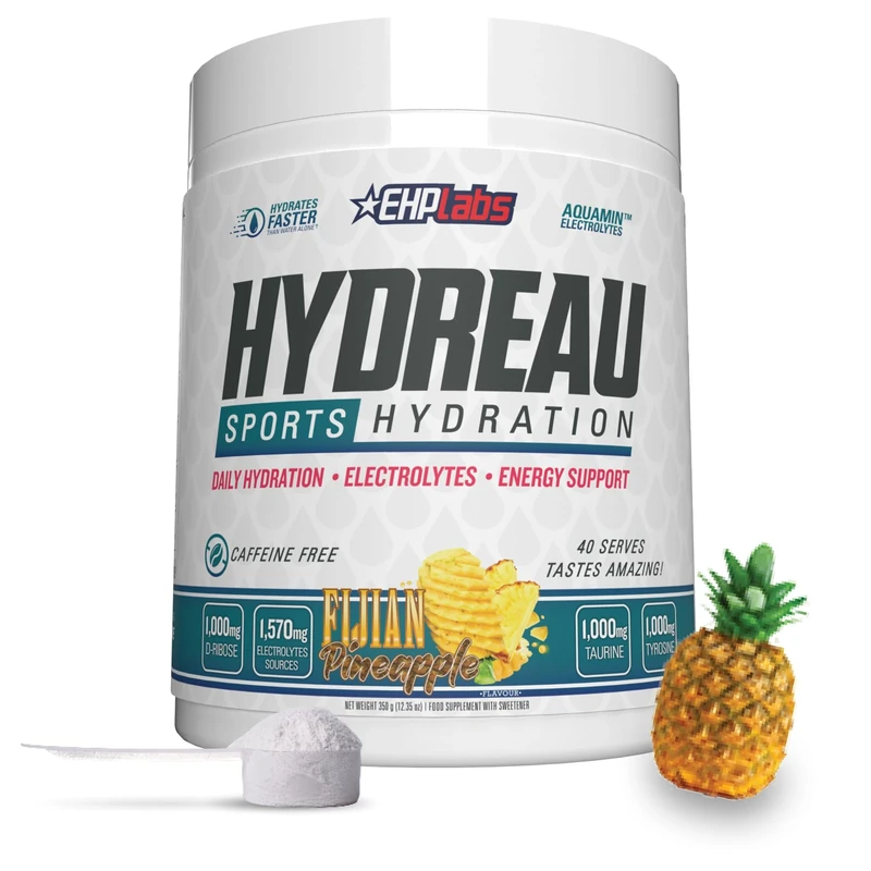 EHP Labs Hydreau Electrolyte Powder - Sugar Free, 40 Serves Pineapple