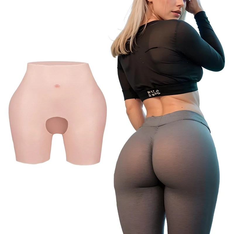 KUMIHO Silicone Open-Crotch Pants Padded Panties, Shapewear Hip Enhancer, Body Shaper
