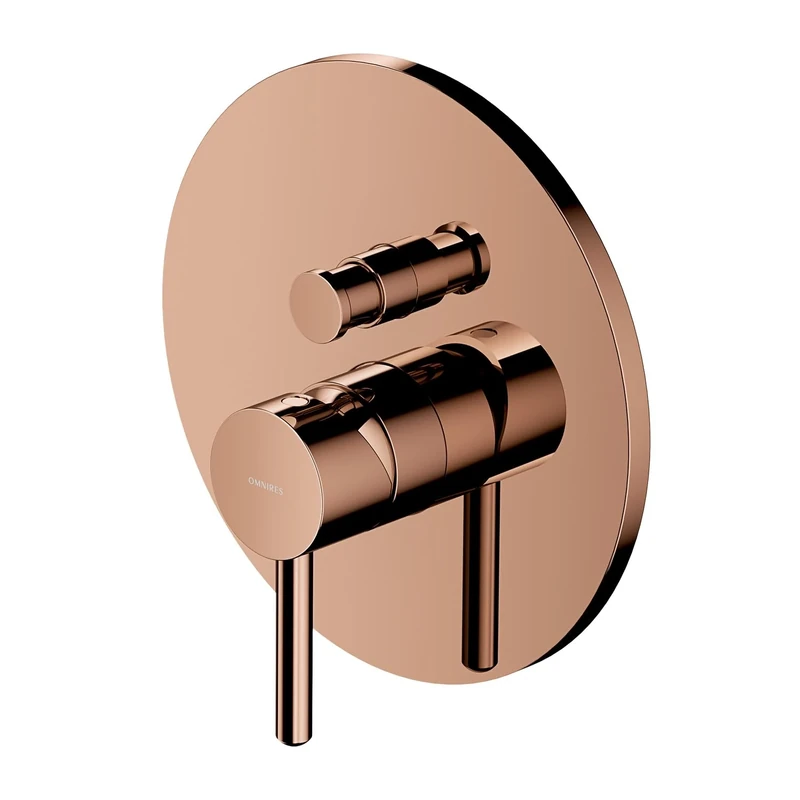 Omnires Y1235CP Bathroom Shower and Bath tap which is Mount Under The Plaster Y-copper-Y1235CP, Copper