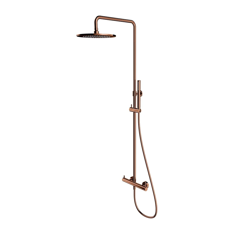 Omnires Y1244MCP Shower System which is Mount on The Plaster Y-copper-Y1244MCP, Copper