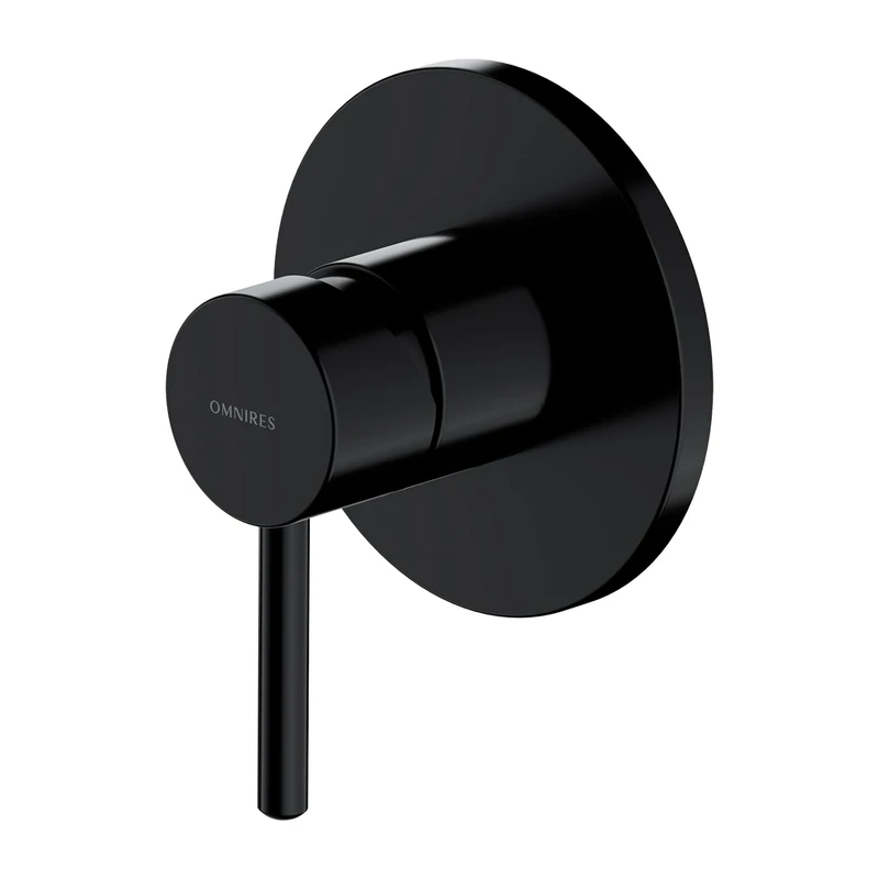 Omnires Y1245BL Bathroom Shower tap which is Mount Under The Plaster Y-black-Y1245BL, Black