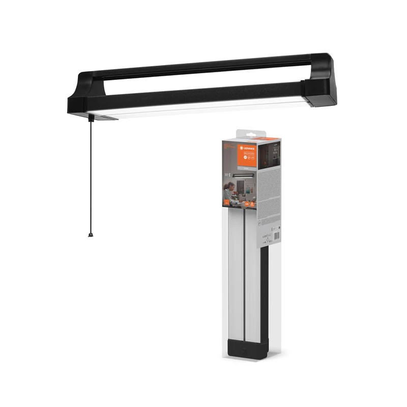 LEDVANCE Office Line Double Rotatable LED-Arbeitsplatzleuchte, Schwarz, 24W, 2700lm, konzentrationsfördernde kaltweiße Lichtfarbe, rotierbarer Leuchtenkörper, Lange Lebensdauer, IP20, 4000K - Image 1