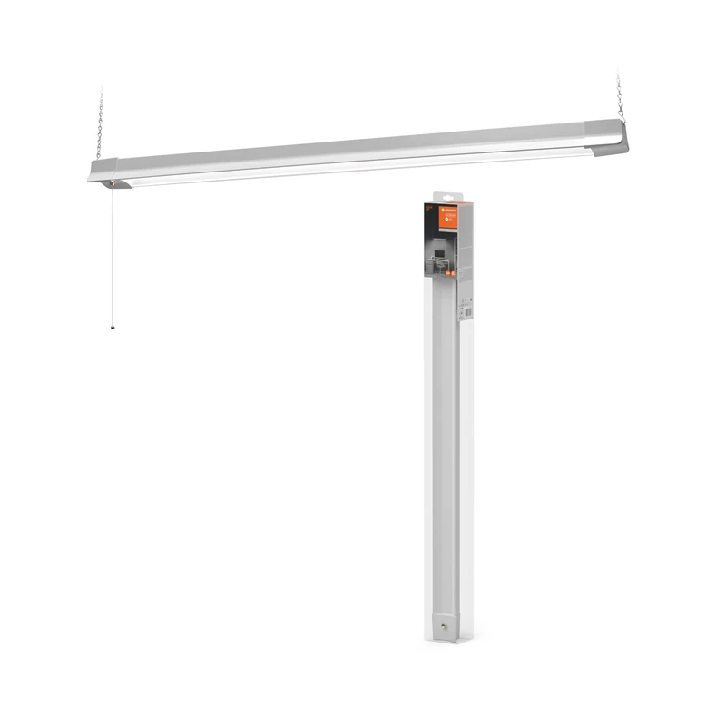 Ledvance Office LINE Office Ceiling Light with Pull Switch in White, 1.1 m Long, 41 W / 3400 lm, Cool White (4000 K), Functional Design for Office Applications, CRI 80, IP20.