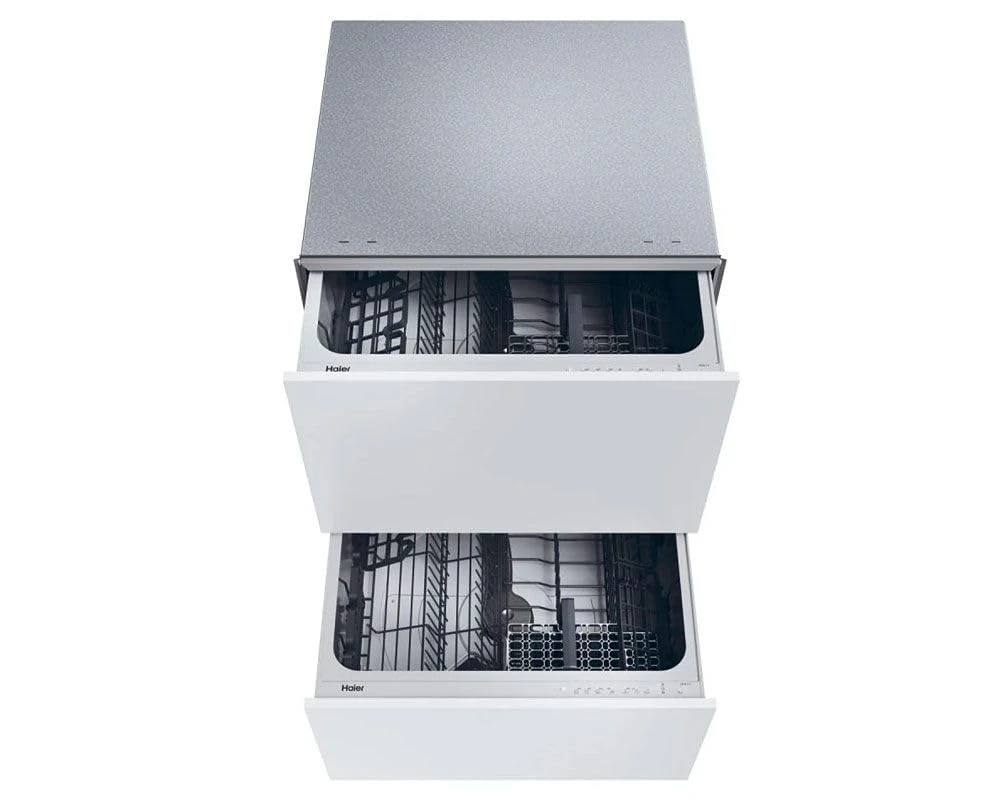 Haier Series 6 XDD 66E5LS-80 Fully Integrated Double Drawer Dishwasher, 12 Place Settings, 60cm, 5 Year Warranty
