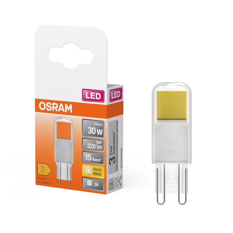 OSRAM G9 LED Lamp 2.6W 320lm Warm White 2700K - 6-Pack