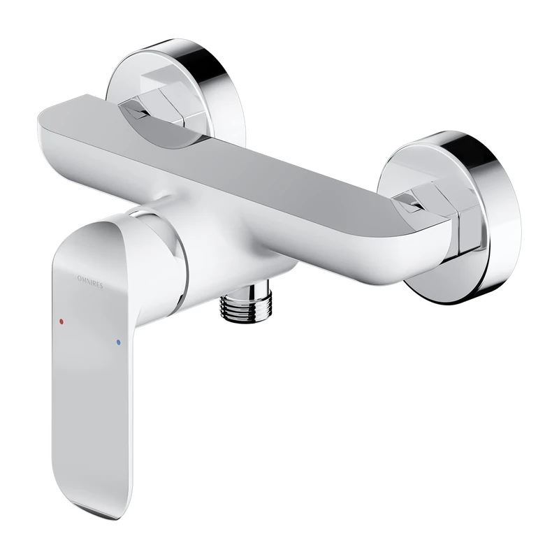 Omnires SC2340CRB Bathroom Shower tap Sacramento-chrome/white-SC2340CRB, Chrome/White