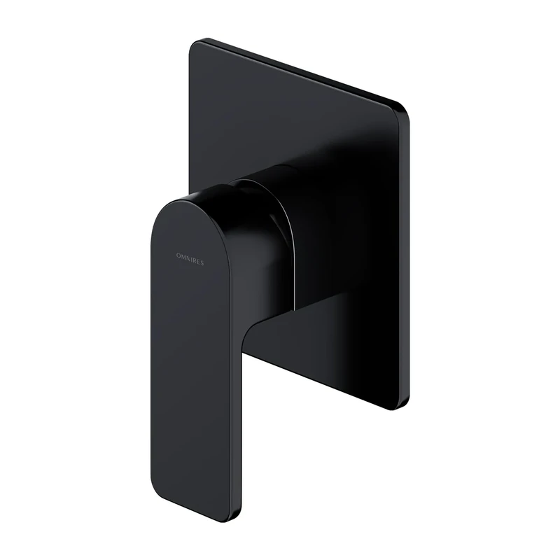 Omnires BA7845BL Bathroom Shower tap which is Mount Under The Plaster Baretti-black-BA7845BL, Black