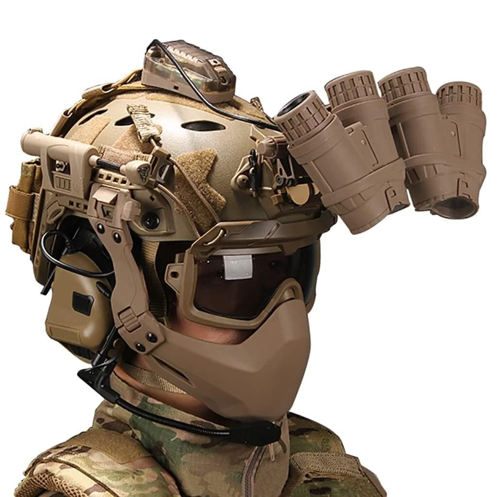TS TAC-SKY With Canceling Headset Paintball Mask Goggles And NVG Model Outdoor Military CS Gear Tactical Airsoft Helmet(D MAX)