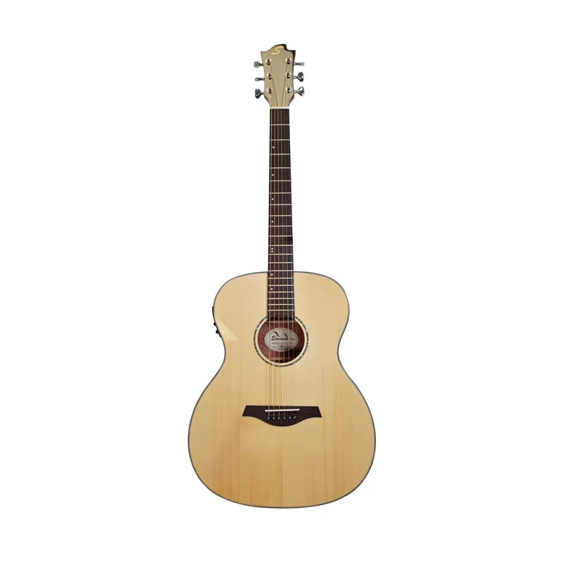Sevinia Electro-Acoustic Guitar, Orchestra Style with Solid Spruce Top & Mahogany Back & Sides, 3-Band EQ, Tuner, Rosewood Fingerboard, Okoume Neck Padded Bag & Strap Included