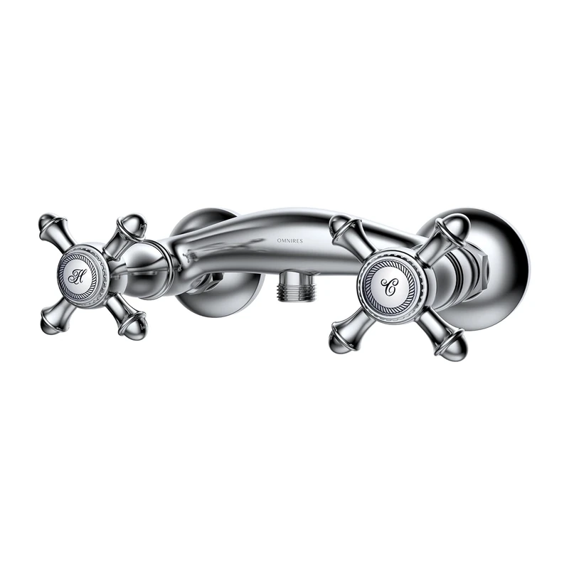 Omnires RE7240CR Bathroom Shower tap Retro-chrome-RE7240CR, Grey