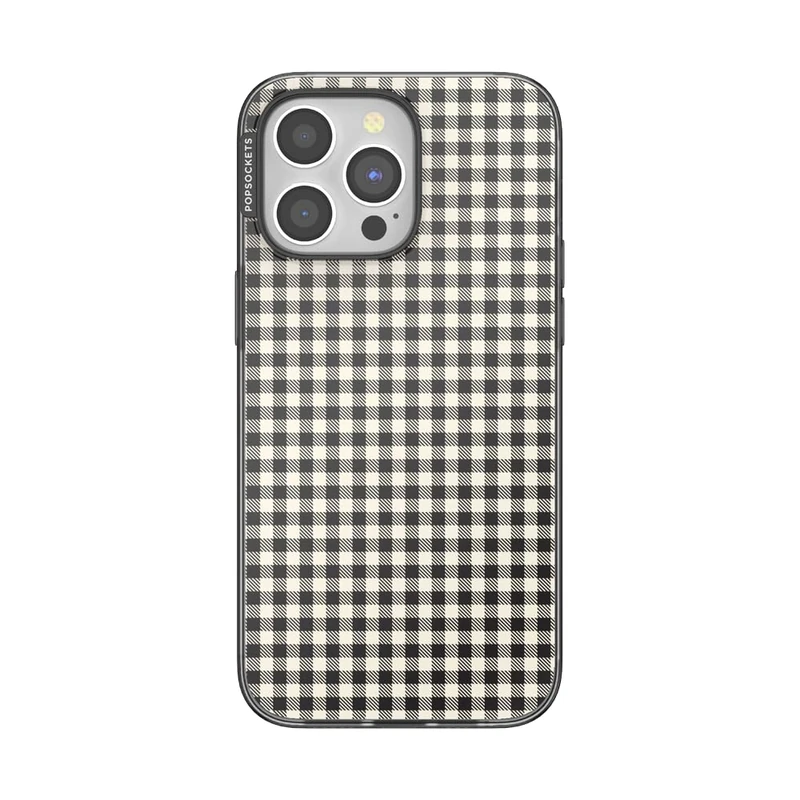 PopSockets iPhone 15 Pro Max Case Compatible with MagSafe, Phone Case for iPhone 15 Pro Max, Wireless Charging Compatible, Case Only, Cute PopSockets - Gingham