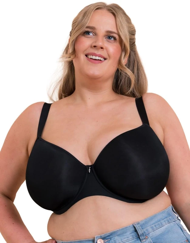Curvy Kate Smoothie Spacer Moulded T-Shirt Plunge Bra Black 38H