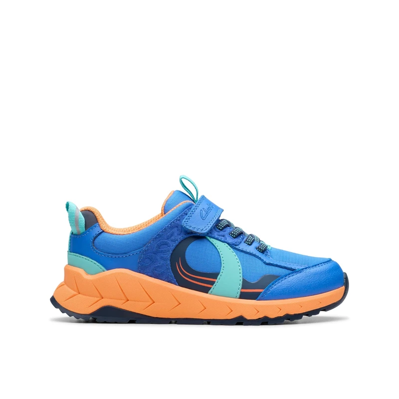 Clarks Unisex Kids Selva Hero Sneaker, Bright Blue, 12.5 UK