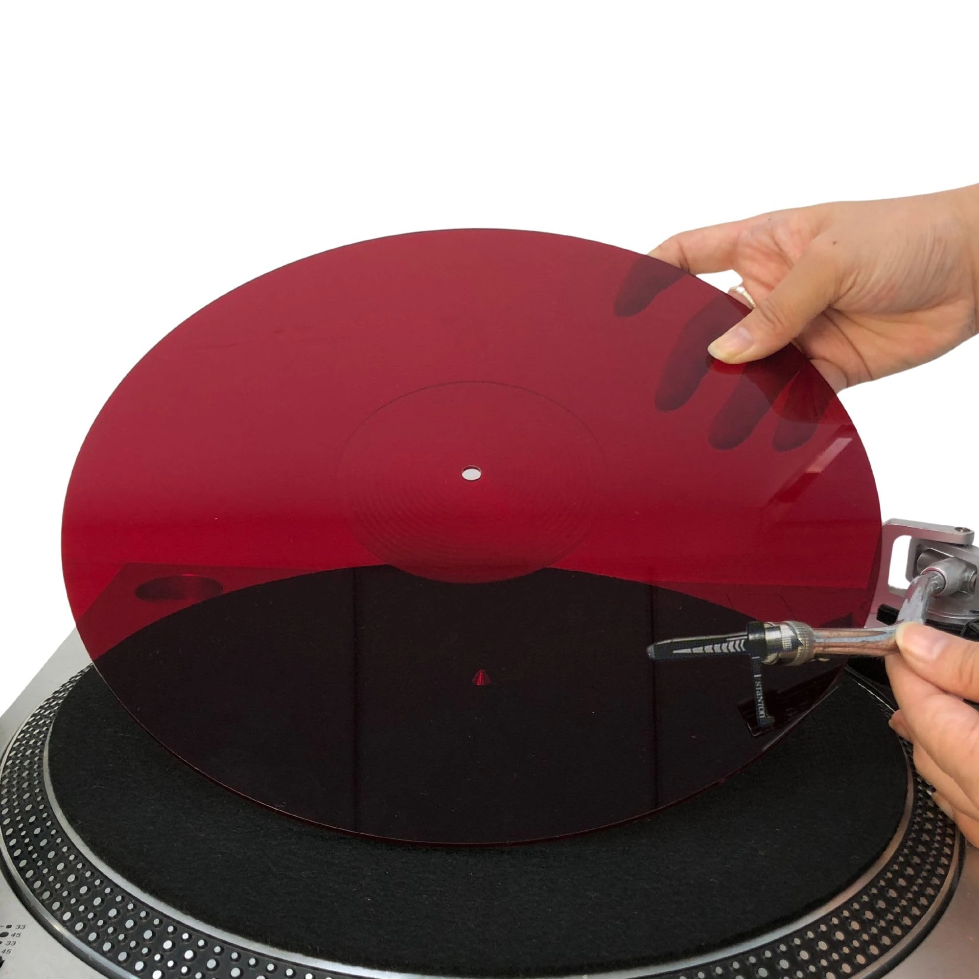 M MSDEE Turntable Slipmat for Vinyl LP Record Player 12" Acrylic Slipmat, Anti Static Mats Turntable, Improve Bass and Sound Quality, Anti Vibration Platter Mat, DJ Slipmats