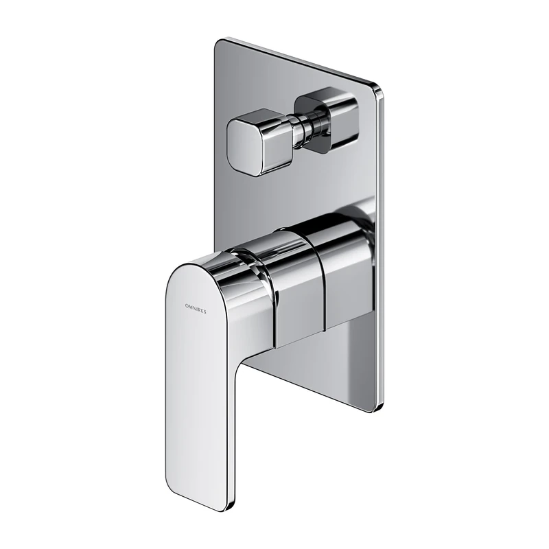Omnires BA7835CR Bathroom Shower and Bath tap which is Mount Under The Plaster Baretti-chrome-BA7835CR, Grey
