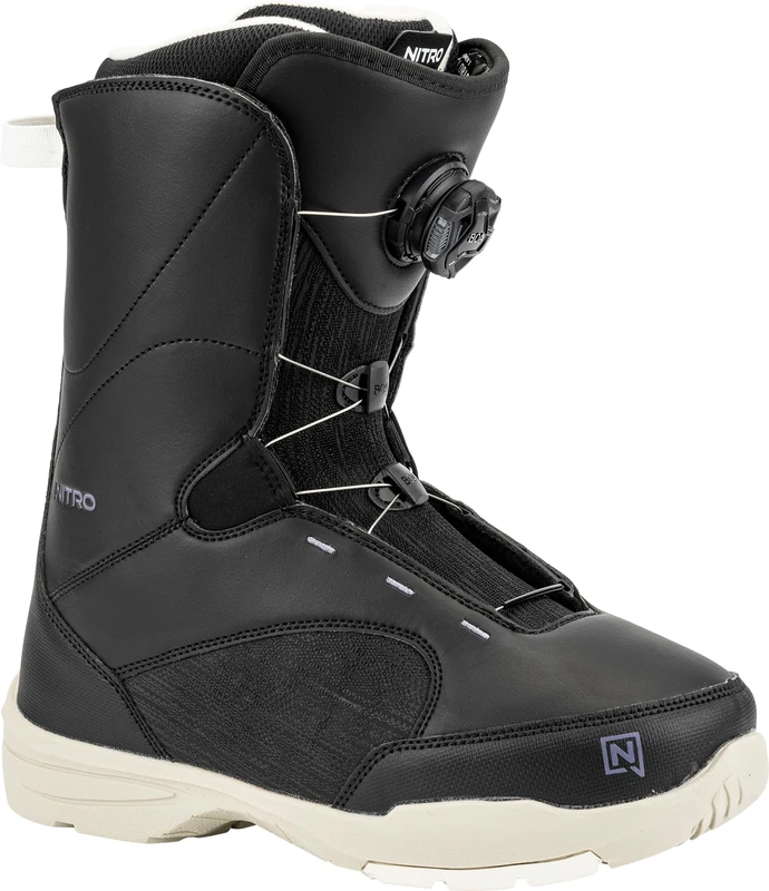 Nitro Women's Flora Boa Snowboard Boots, Black, 25