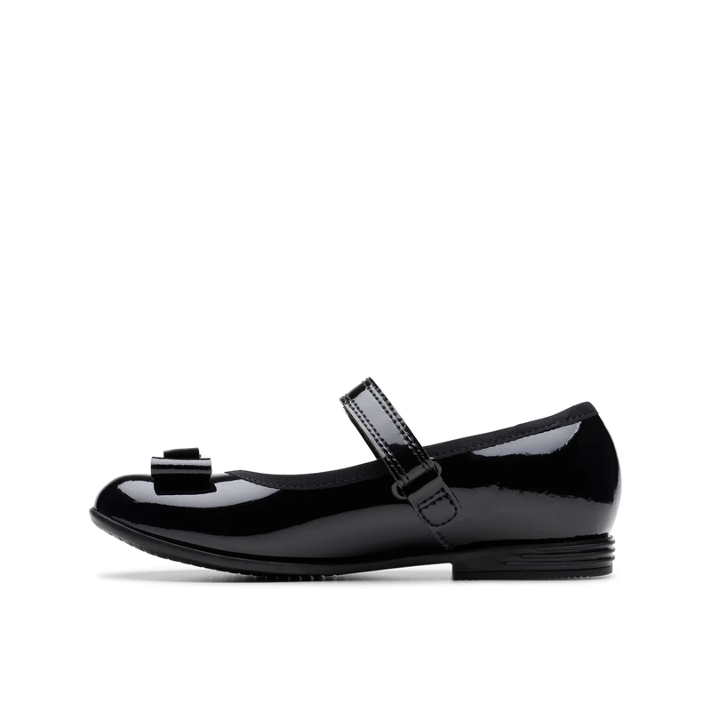 Clarks Girls Finja Tap K. Ballet Flat, Black Leather, 7 UK