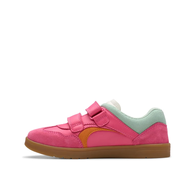 Clarks Unisex Kids Disco Vibe K. Sneaker, Hot Pink, 10 UK