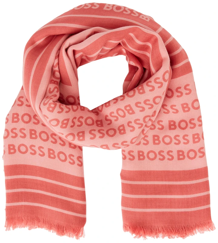 BOSS Women's Laik_120120 Scarf, Light/Pastel Red635, ONESI