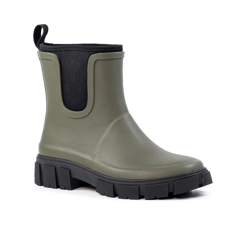 Lazy Dogz Womens Lake Rain Boot, Olive, 8 UK - Image 1