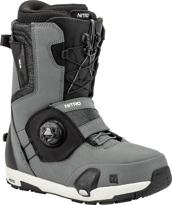 Nitro Men's Profile Step On TLS Snowboard Boat, Charcoal, 28.5