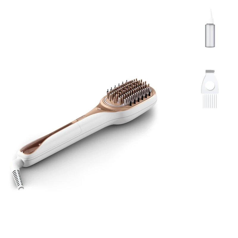 Rowenta Hair Therapist Steam Brush, Repairs Damaged Hair, Leaves Healthy and Shiny Instant Results - White CF9920
