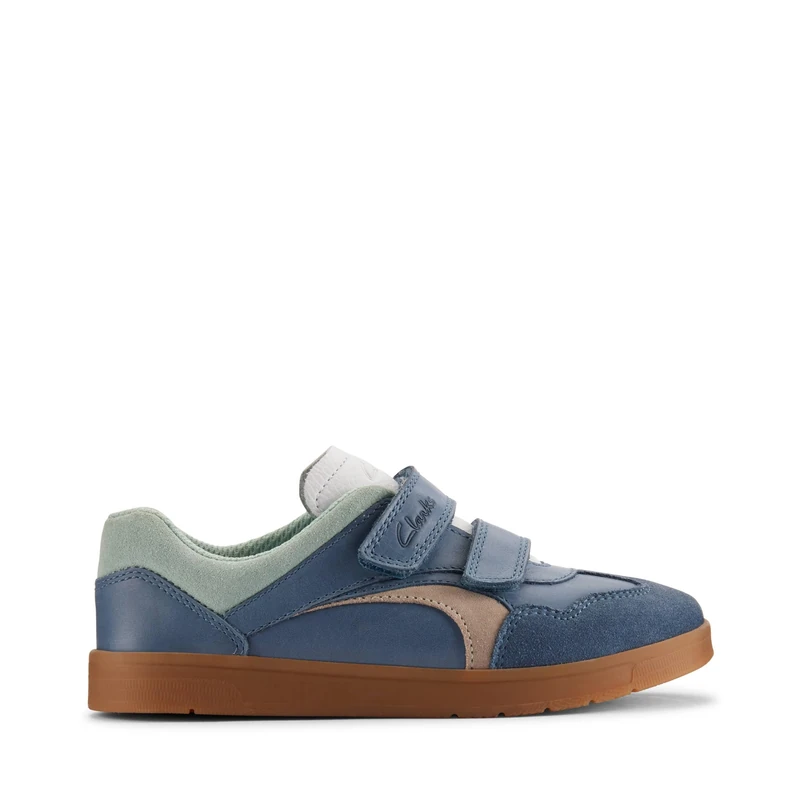 Clarks Unisex Kids Disco Vibe K. Sneaker, Blue, 10 UK
