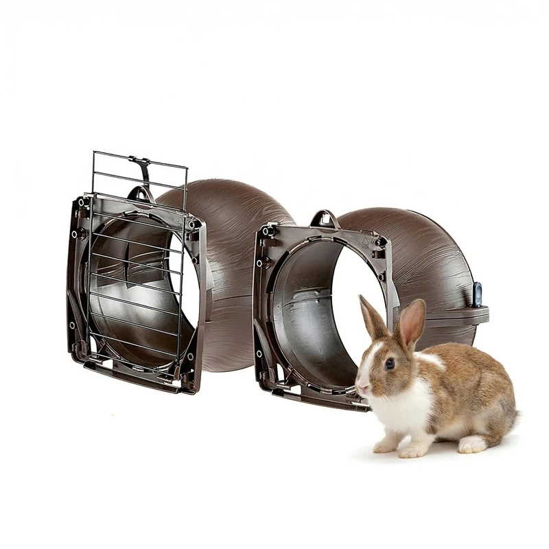 Ferplast METRO' JUNCTION Kit of 2 Universal Connections for METRO' Rabbit Tunnels and Habitats – Adaptable to Metrò Cages and Houses Ø27×22 cm