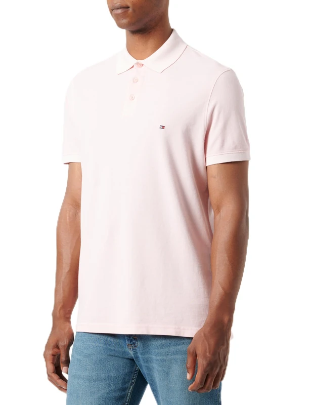 Tommy Hilfiger Men's Garment DYE REG Polo MW0MW34757, Pink, XS