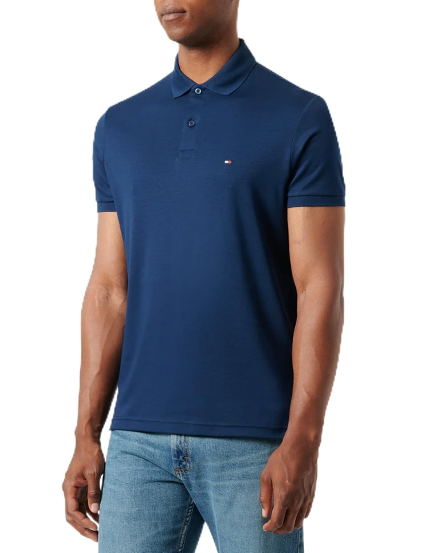 Tommy Hilfiger Men's Liquid Cotton Essential Reg Polo Mw0mw35585 Liquid Cotton Essential REG Polo, Blue (Night Sky), XL