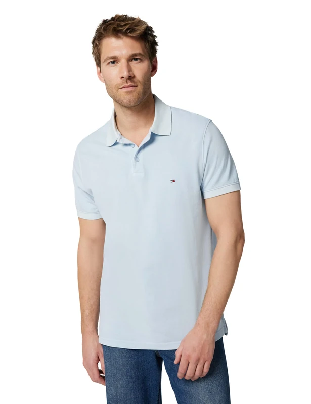 Tommy Hilfiger Men's Garment Dye Reg Polo Mw0mw34757 Garment DYE REG Polo, Blue (Breezy Blue), M