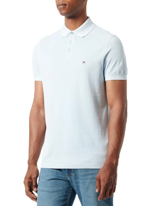 Tommy Hilfiger Men's Garment Dye Reg Polo Mw0mw34757 Garment DYE REG Polo, Blue (Breezy Blue), S