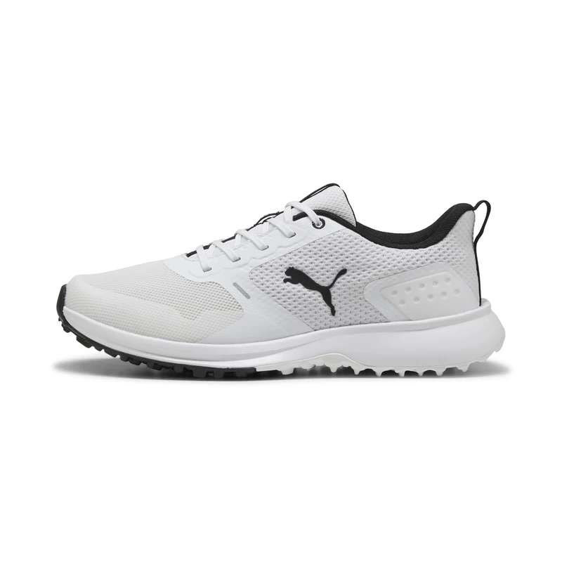 PUMA Men's Fusion Grip 6 Golf Shoe, White/Black, 7 UK