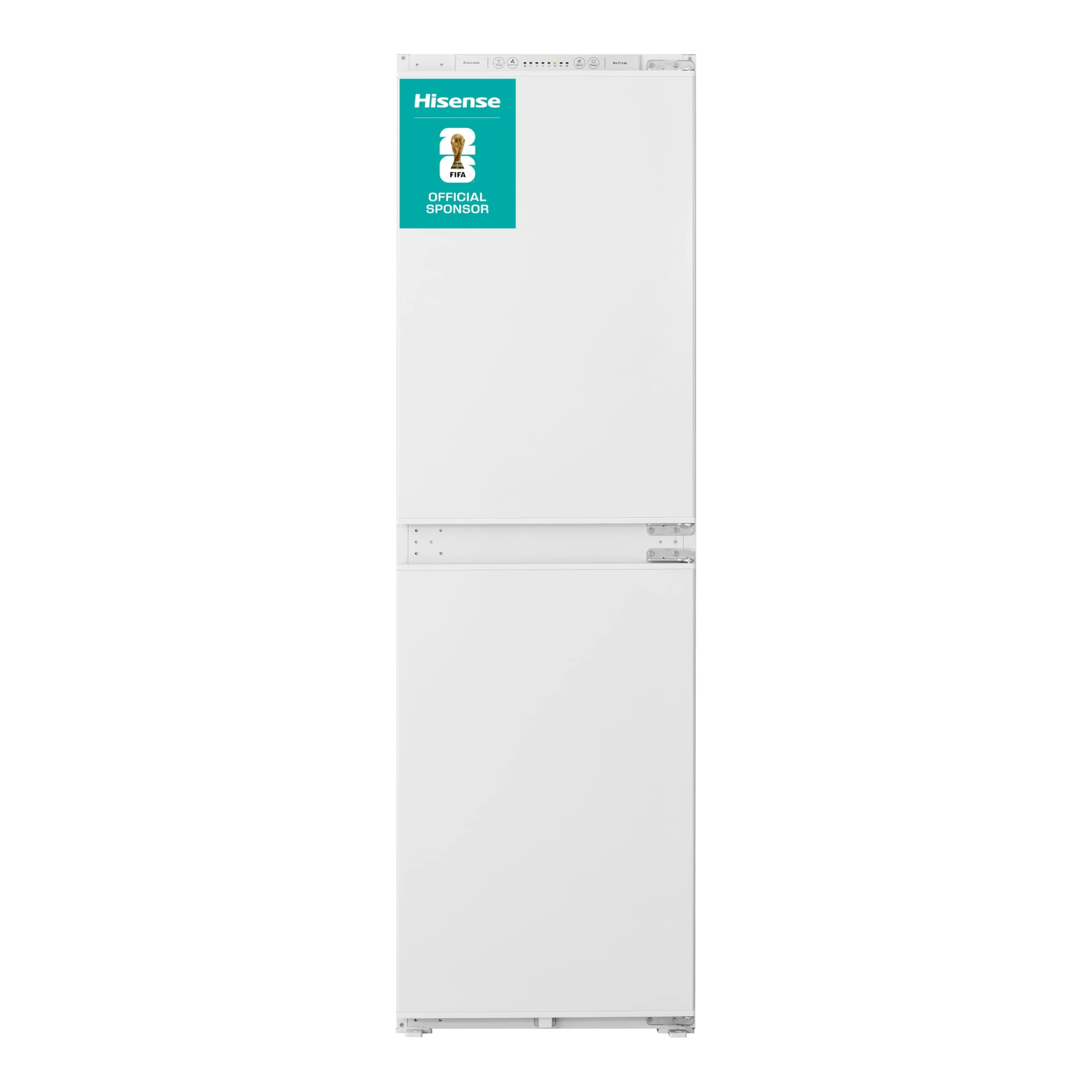 Hisense RIB291F4AWE Built in Frost Fres Fridge Freezer, Multi Air Flow, Electronic Control, Multi Air Flow, Sliding hinge 54D x 54W x 176.8H cm, White
