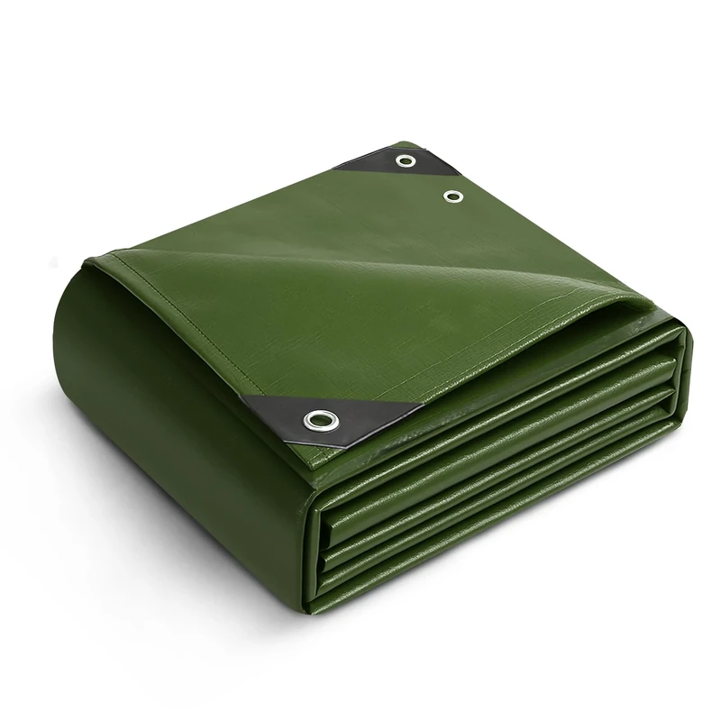 Keplin 2x3m Waterproof Tarpaulin Cover Sheet 90GSM, Heavy Duty, Mould-Resistant, Easy to Wash - PE Material, Reinforced Edges with Metal Eyelets, Green