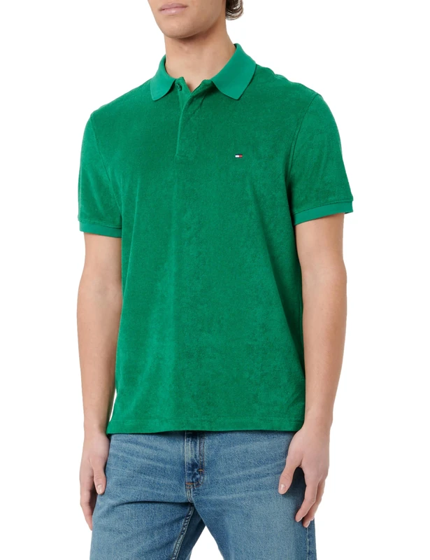 Tommy Hilfiger Men's Micro Towelling Reg Polo Mw0mw30770 Micro Towelling REG Polo, Green (Nouveau Green), L