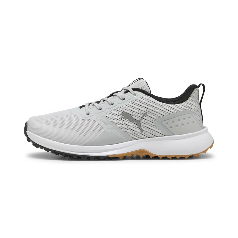 pumagolf Men's Fusion Grip 6 Golf Shoe, Feather Gray-Puma Black-Gum, 13