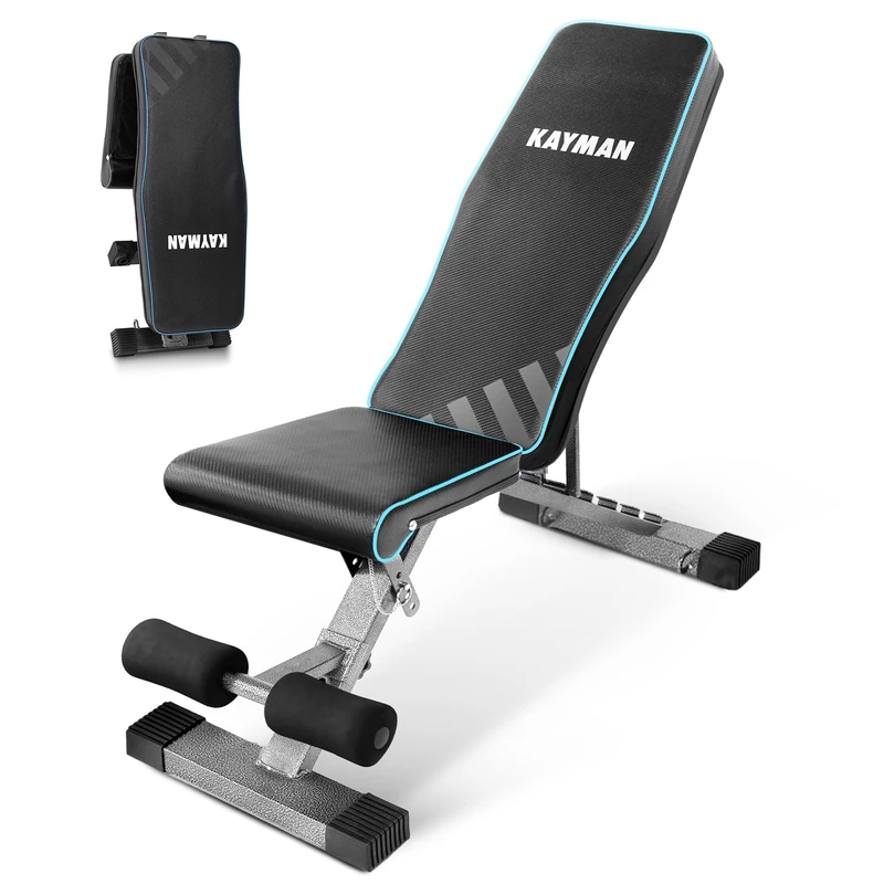 KAYMAN Adjustable Weight Bench - Foldable Home Gym Bench