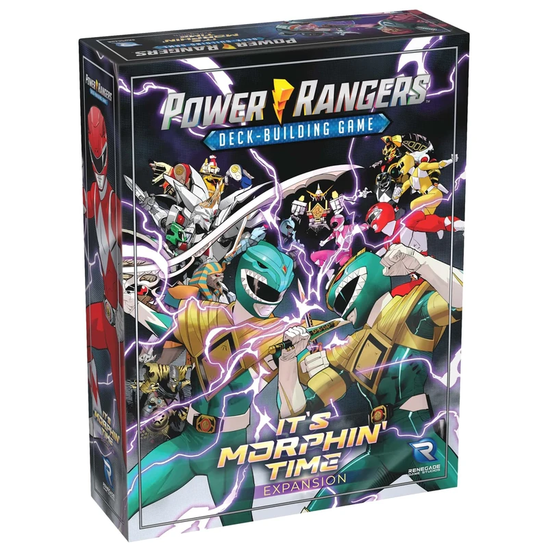 Renegade Game Studios: Power Rangers Deck-Building Game - It’s Morphin’ Time Expansion - The Mighty Morphin Team, Ages 14+, 2-4 Players, 90 Min